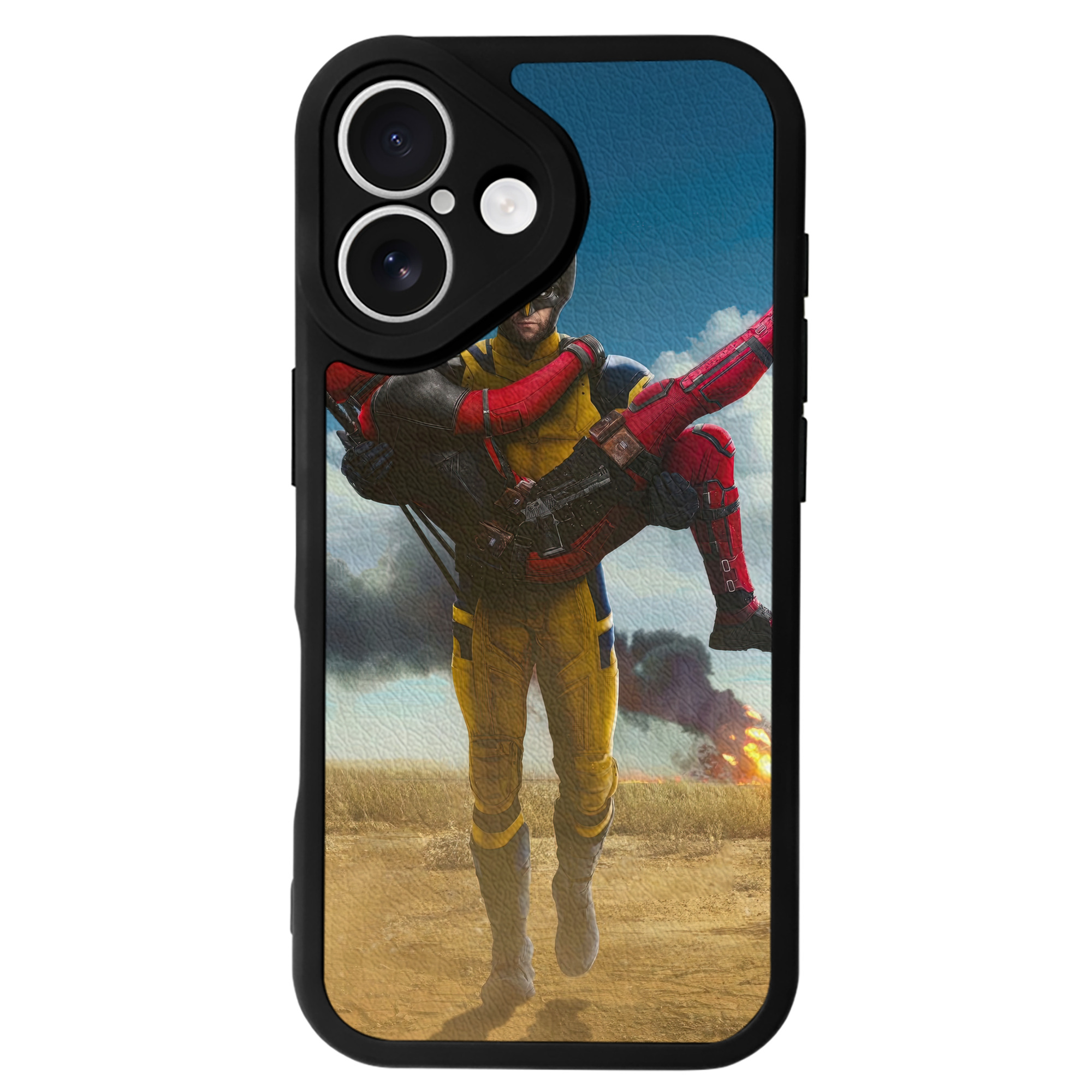 （画像用） Deadpool デッドプール 【iPhone 16シリーズ対応】シリコンスマホケース（レザー調） 材質：シリコン